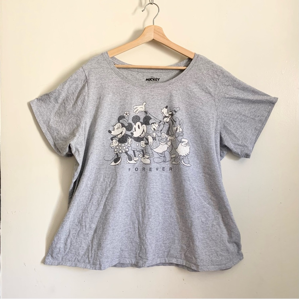 Disney Gray Mickey Mouse Tee Shirt Size 2X